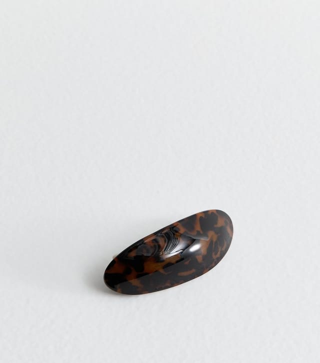 New Look Brown Tortoiseshell Oval Hair Clip New Look - 2