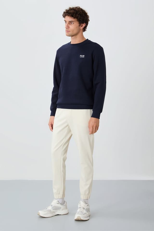 Tommy Life Tommy Life Men's Regular Fit Crew Neck Sweatshirt in Navy - 2