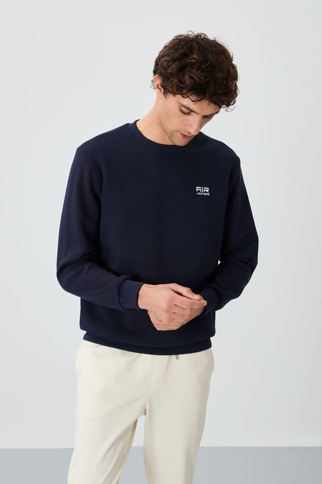 Tommy Life Tommy Life Men's Regular Fit Crew Neck Sweatshirt in Navy - 3