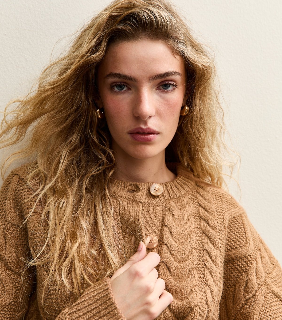 New Look Women's Camel Cable Knit Cardigan New Look - 2