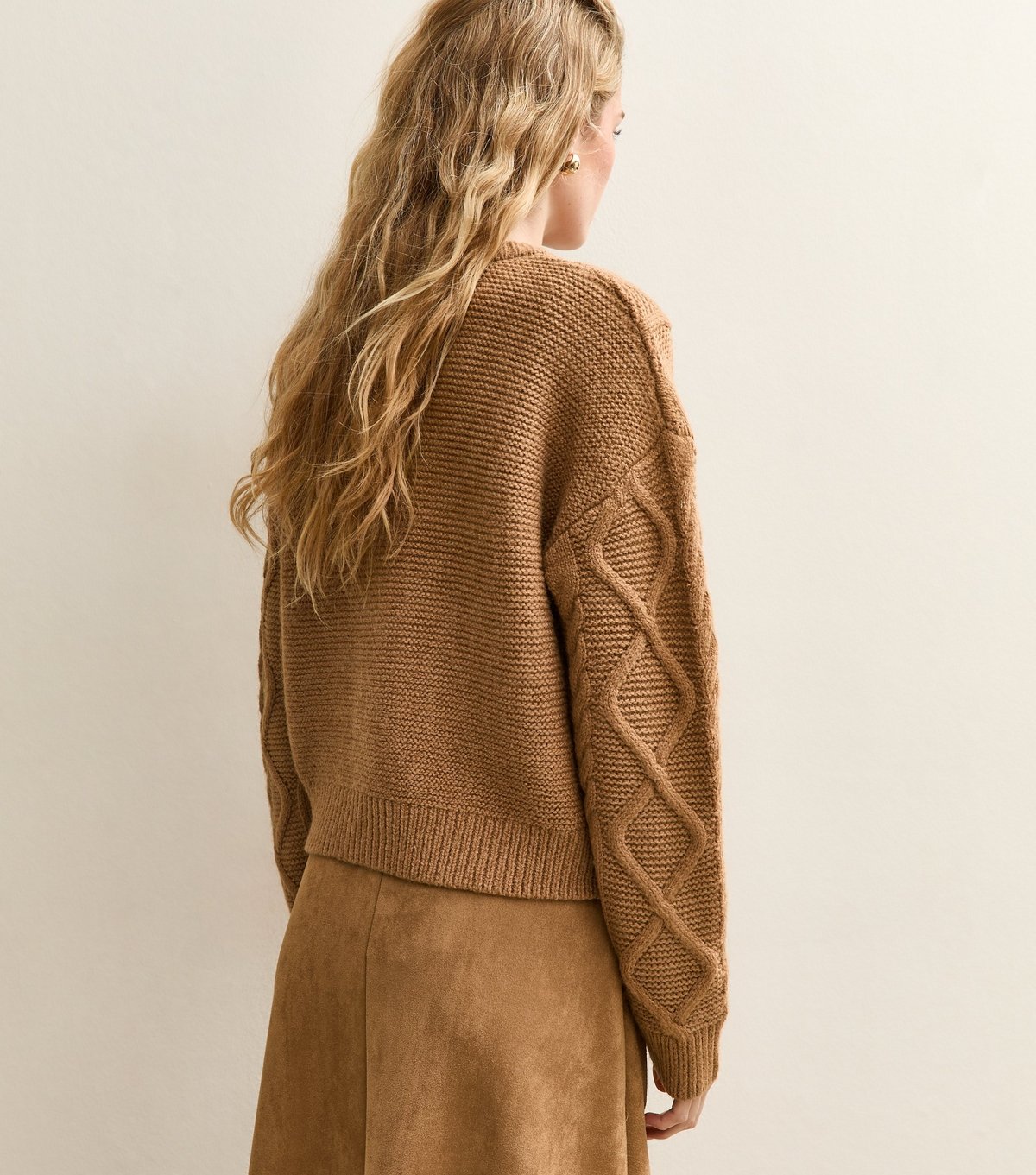 New Look Women's Camel Cable Knit Cardigan New Look - 4