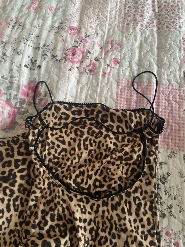 Bershka bershka leopard backless dress