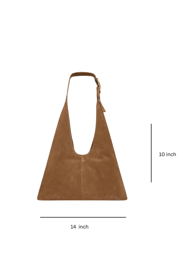 Barneys Originals Barneys Originals Women's Suede Slouch Bag in Tan - 3