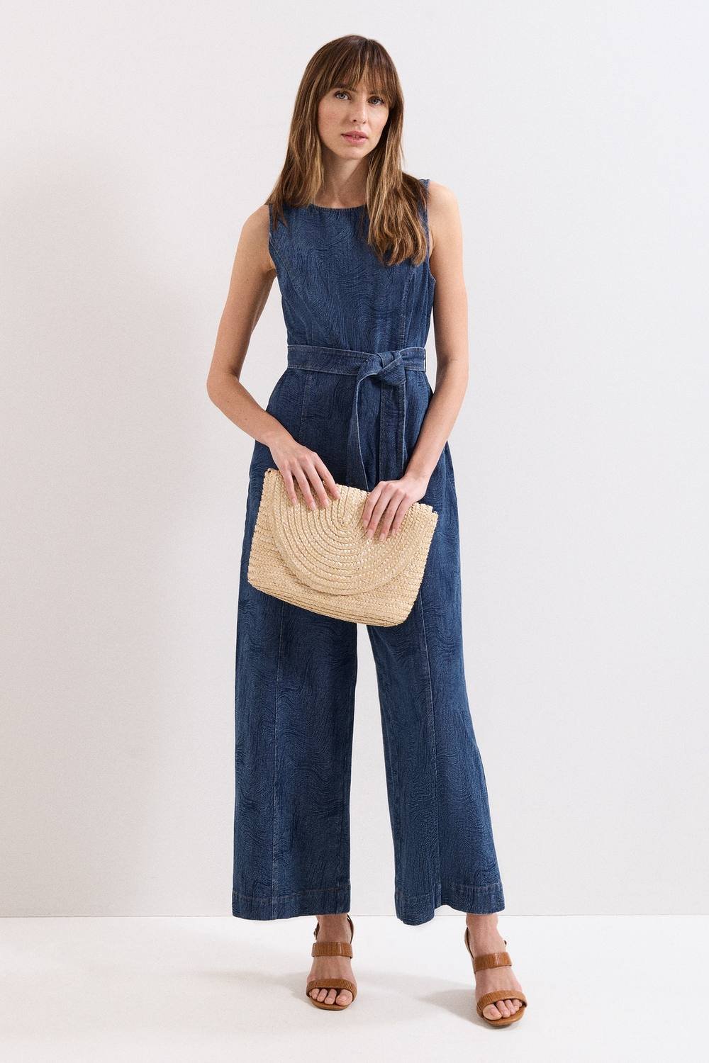 Phase Eight Phase Eight Women's Marta Sleeveless Denim Jumpsuit in Aubergine - 2