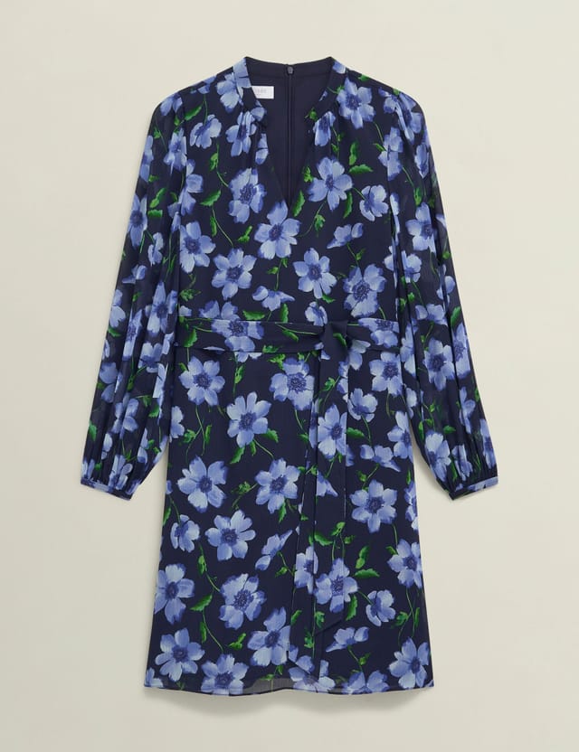 Hobbs London Hobbs London Women's Gracie Floral Print Mini Dress in Navy - 2