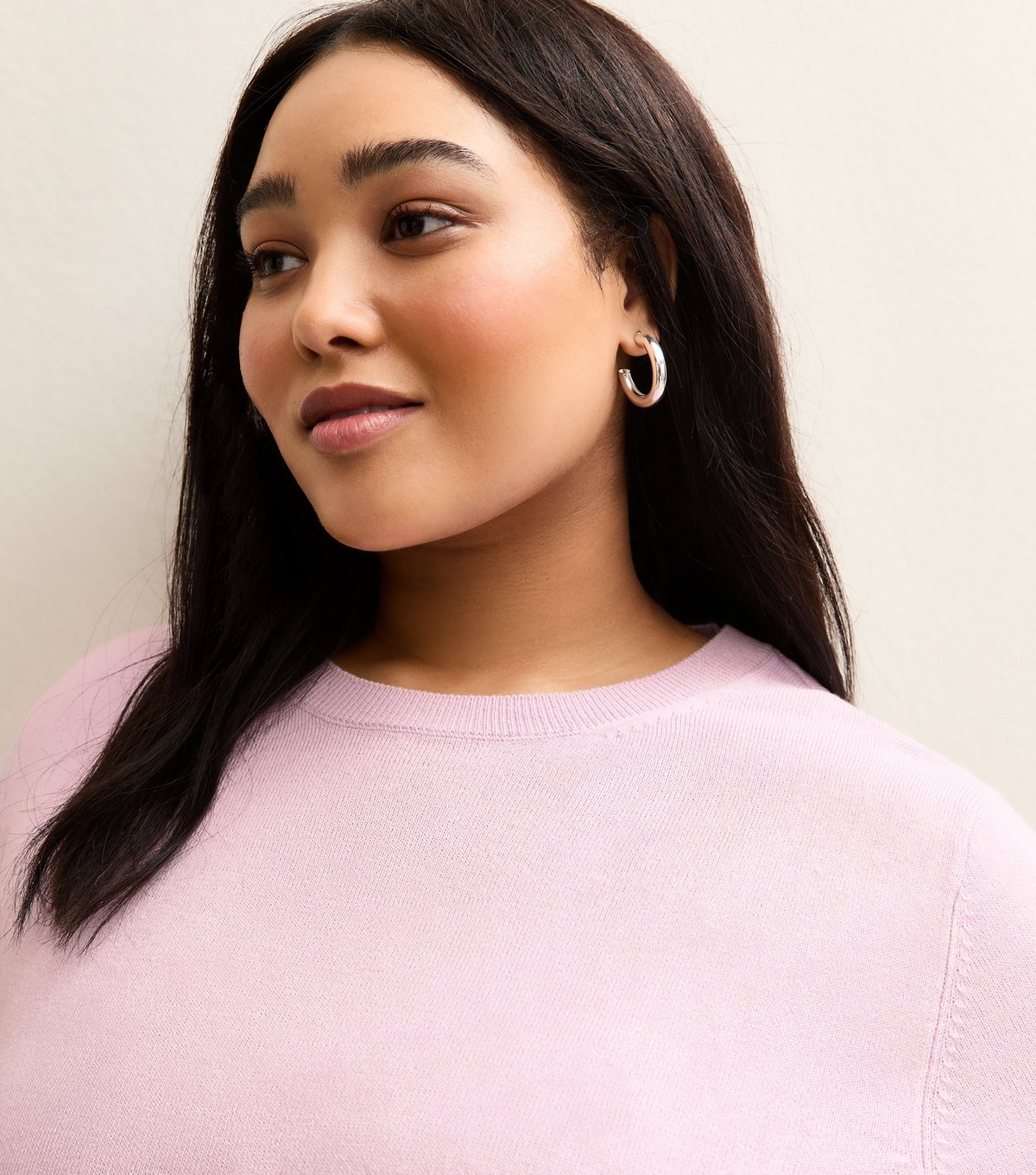 New Look Women's Plus Size Lilac Crew Neck Jumper Curves New Look - 2