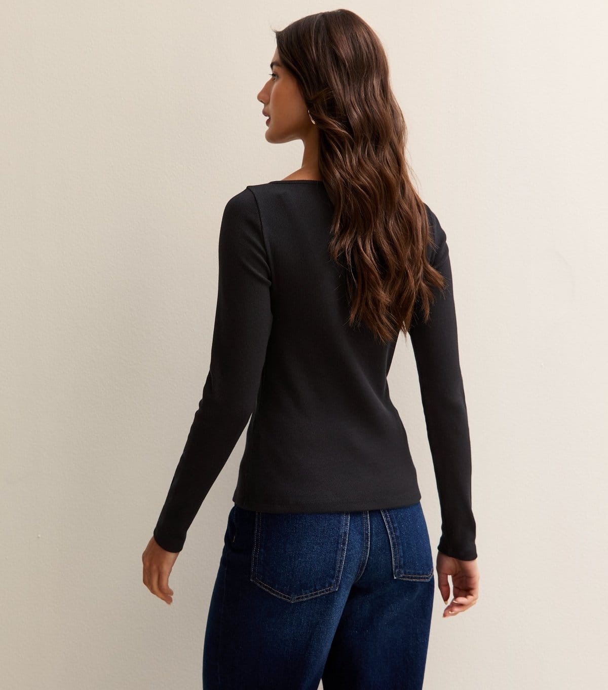 New Look Women's Black Rib Button Up Long Sleeve Top New Look - 4