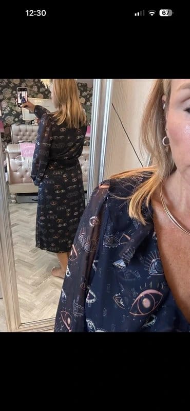 Never Fully Dressed Navy Multi-Print Midi Dress