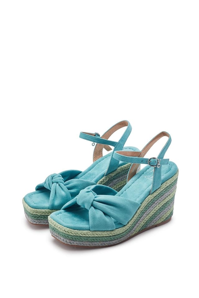 Moda In Pelle Moda In Pelle Women's 'Margaritaa' Alcantara Wedges in Blue - 2