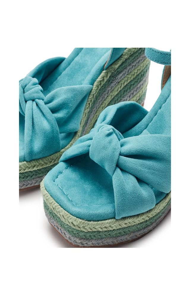 Moda In Pelle Moda In Pelle Women's 'Margaritaa' Alcantara Wedges in Blue - 3