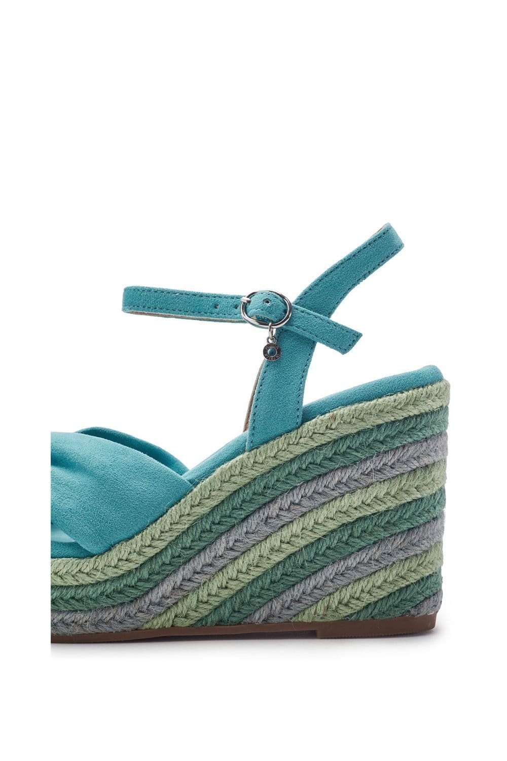Moda In Pelle Moda In Pelle Women's 'Margaritaa' Alcantara Wedges in Blue - 4