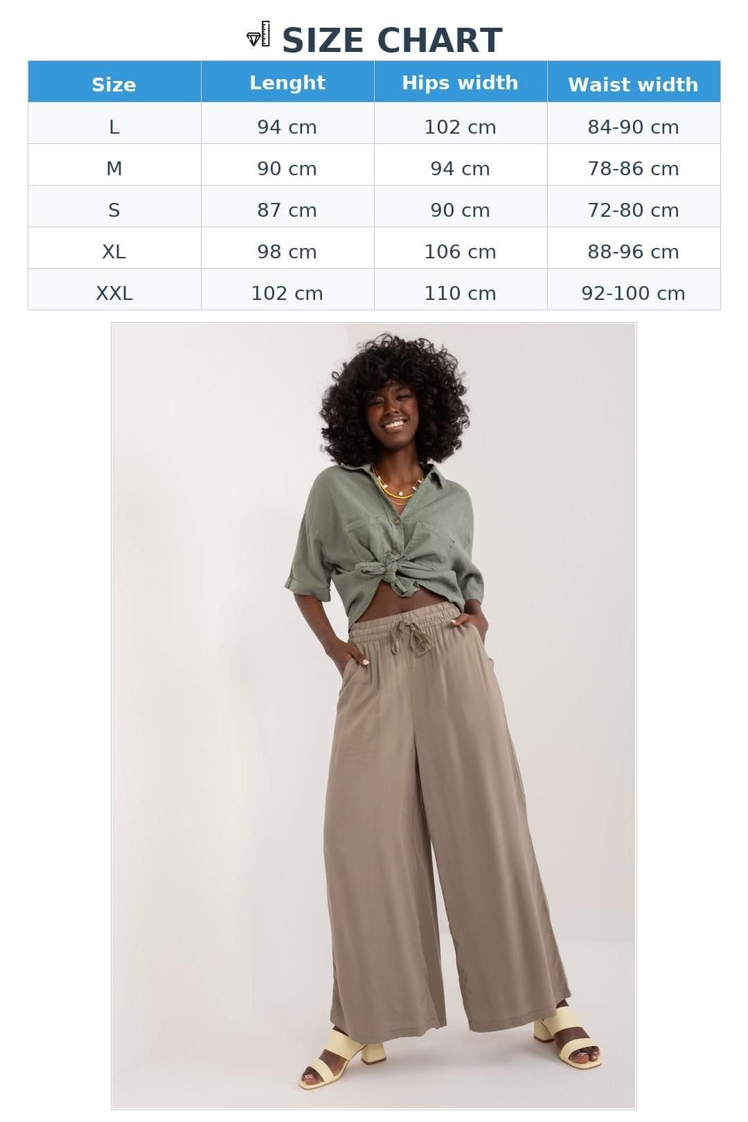 Love Lace Love Lace Women's Viscose High Waist Palazzo Pants with Pockets in Taupe - 4