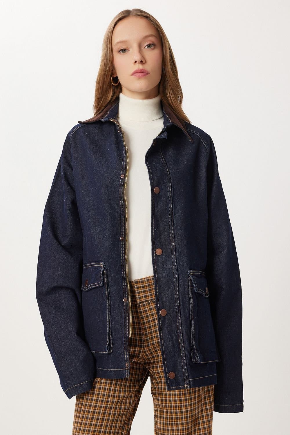 Happiness Istanbul Happiness Istanbul Navy Denim Jacket