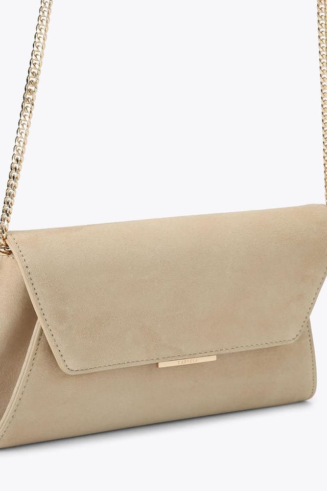 Carvela Carvela Women's 'Spirited Clutch' Suede Bag in Taupe - 2