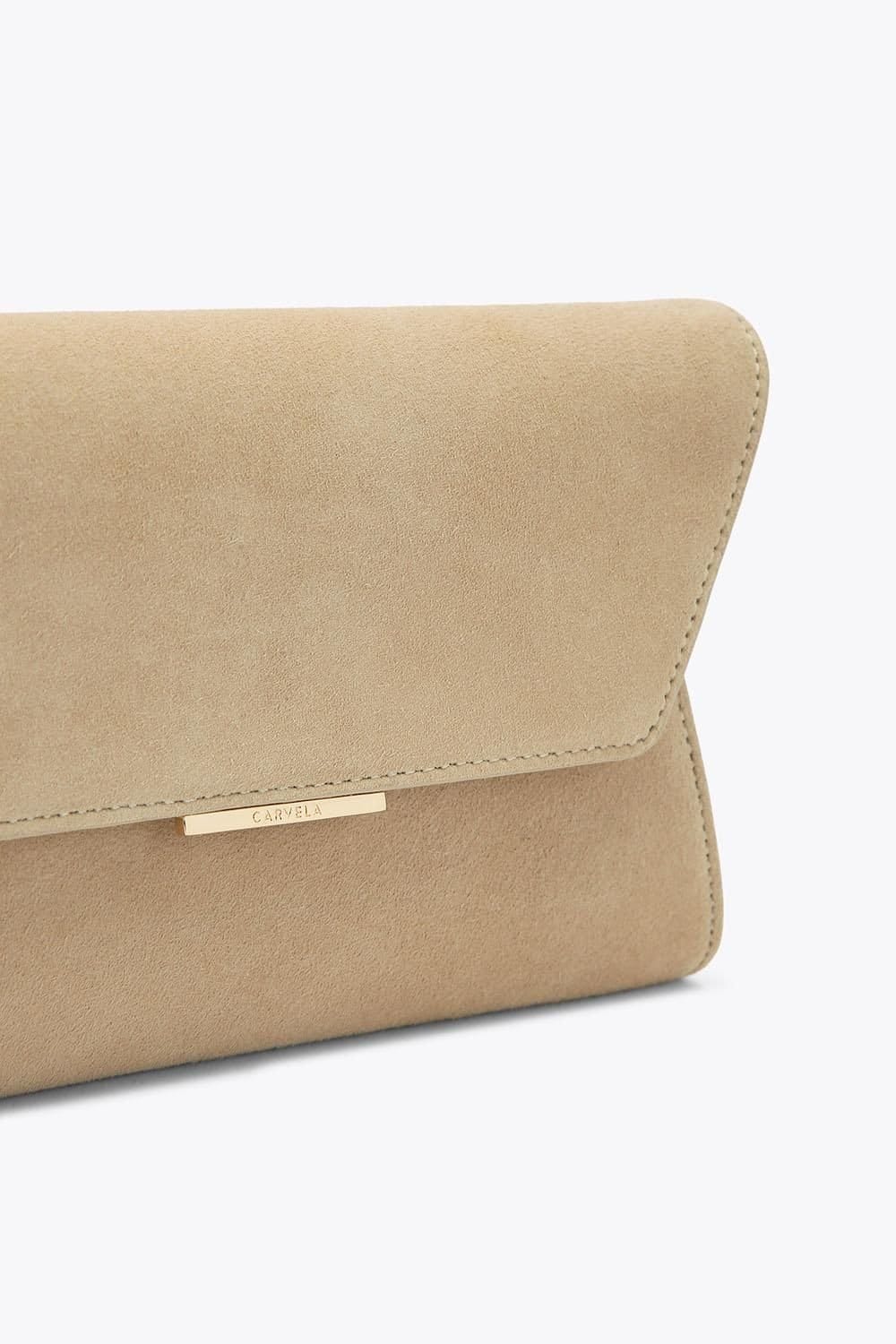 Carvela Carvela Women's 'Spirited Clutch' Suede Bag in Taupe - 4