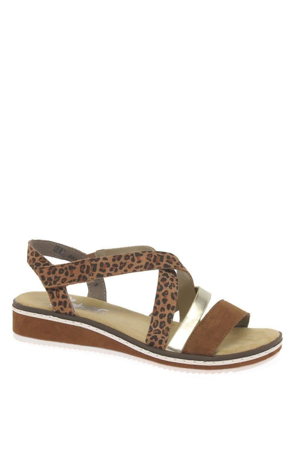 Rieker Rieker Women's 'Kaz' Strappy Sandals in Tan - 4
