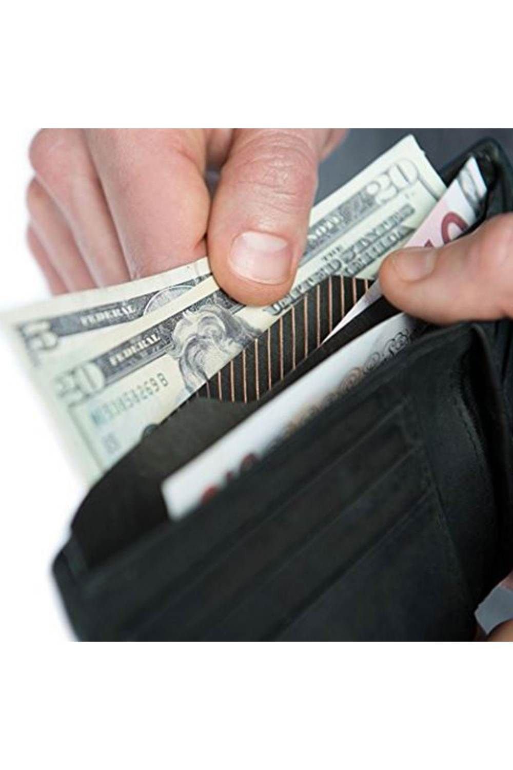 Aquarius AQUARIUS Thabto Wallet Divider Men's 'Wallet' Accessory, Case Divider in Black - 2