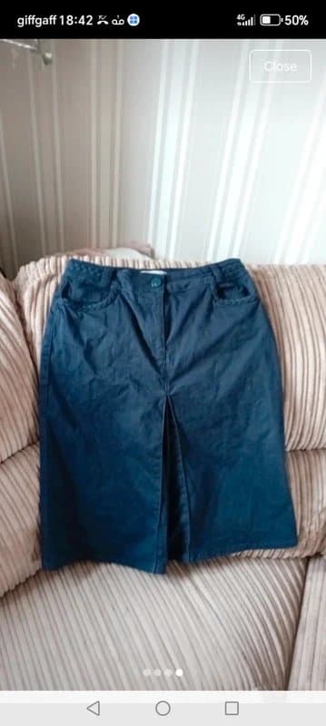 Per Una Ladies size 8 per una navy blue denim skirt