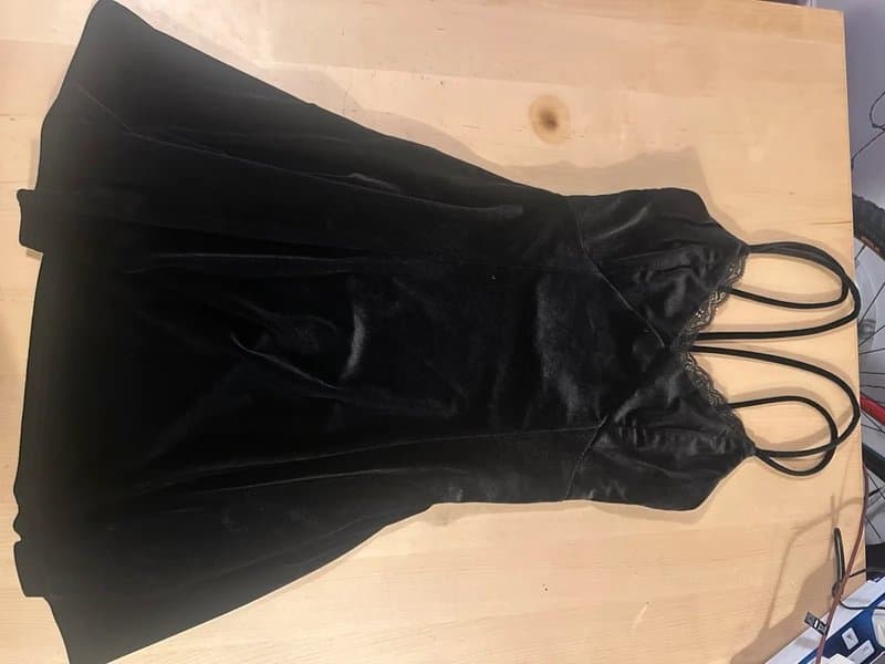 New Look New look velvet skater dress