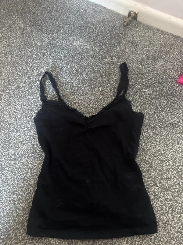Bershka black top with lace