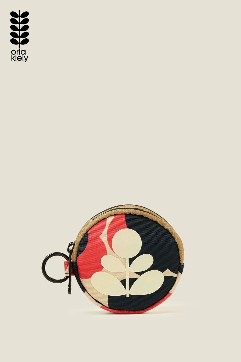 Orla Kiely Orla Kiely Women's Pi Coin Purse - Floating Flower Navy Red