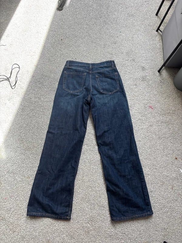 Bershka Navy Low Rise - Wide leg baggy Bershka Jeans