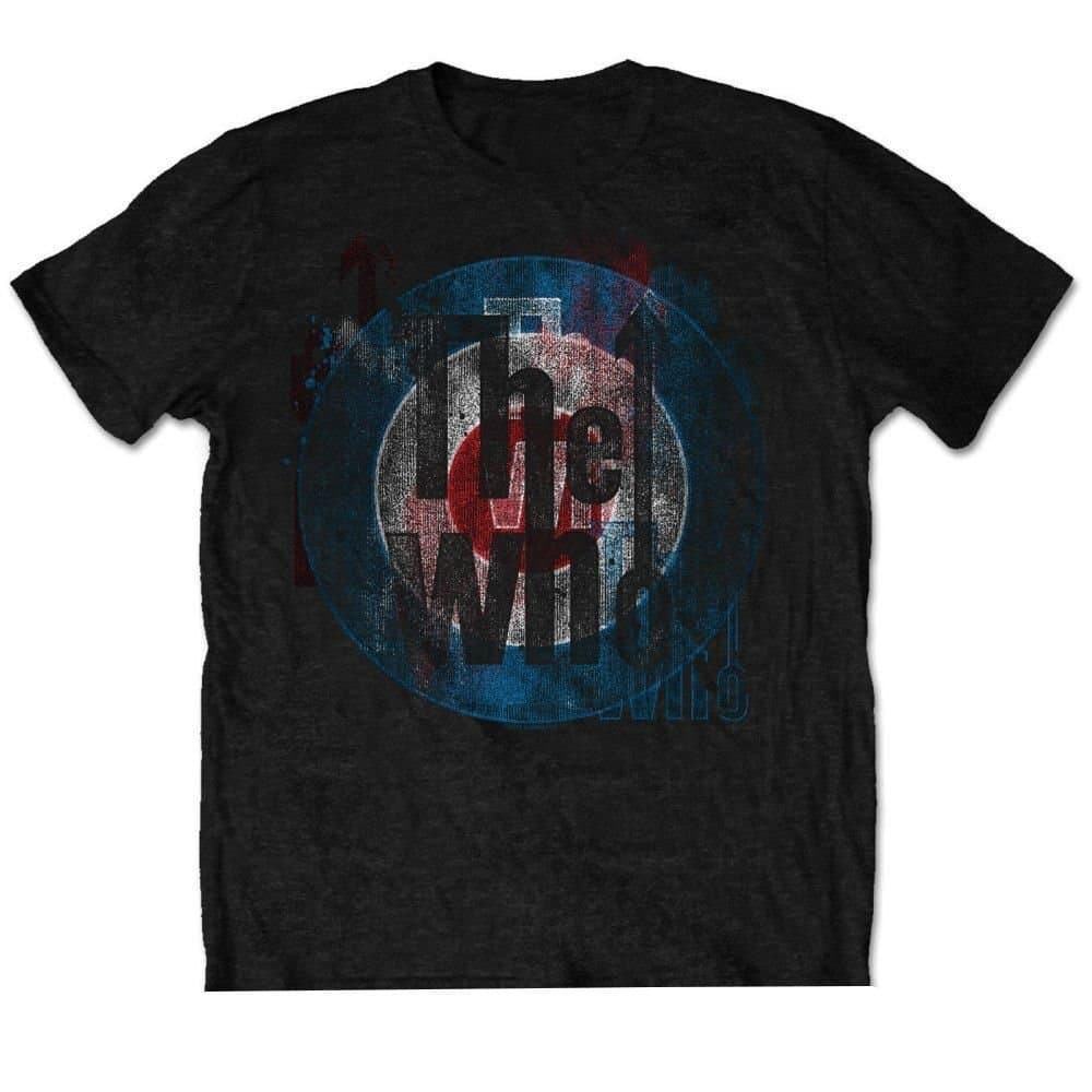 The Who The Who Men's Target Textured Cotton T-Shirt in Black