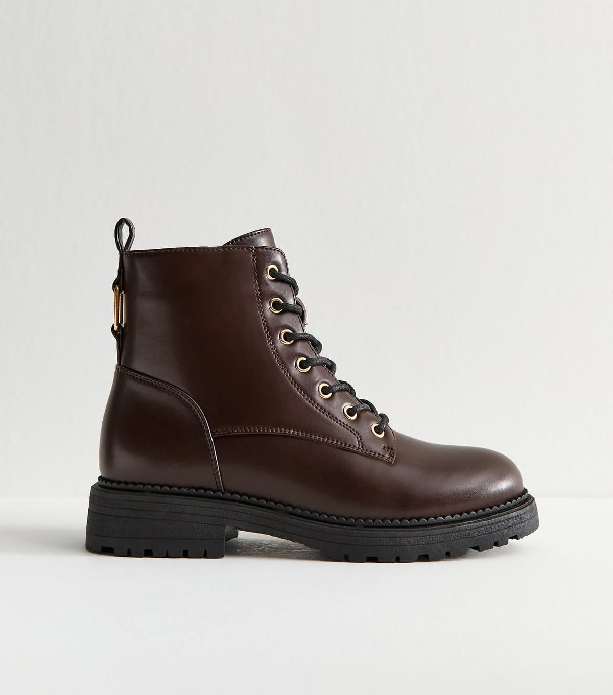 New Look New Look Brown Lace-Up Ankle Boots