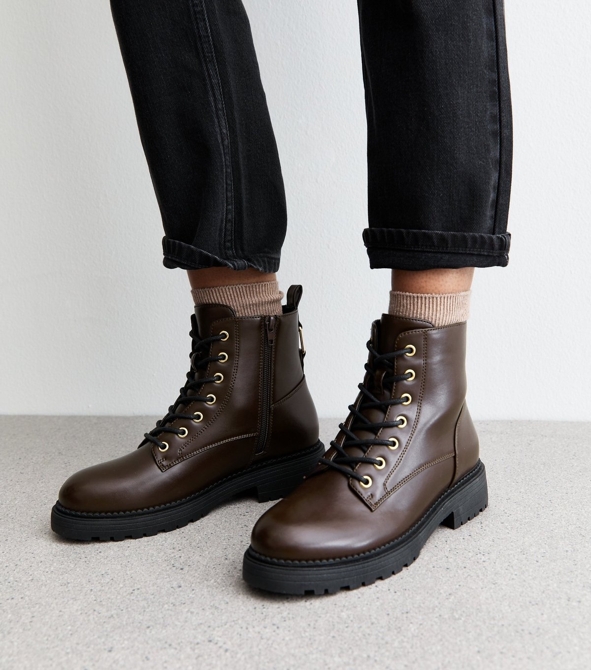 New Look Women's Brown Lace Up Ankle Boots New Look - 2