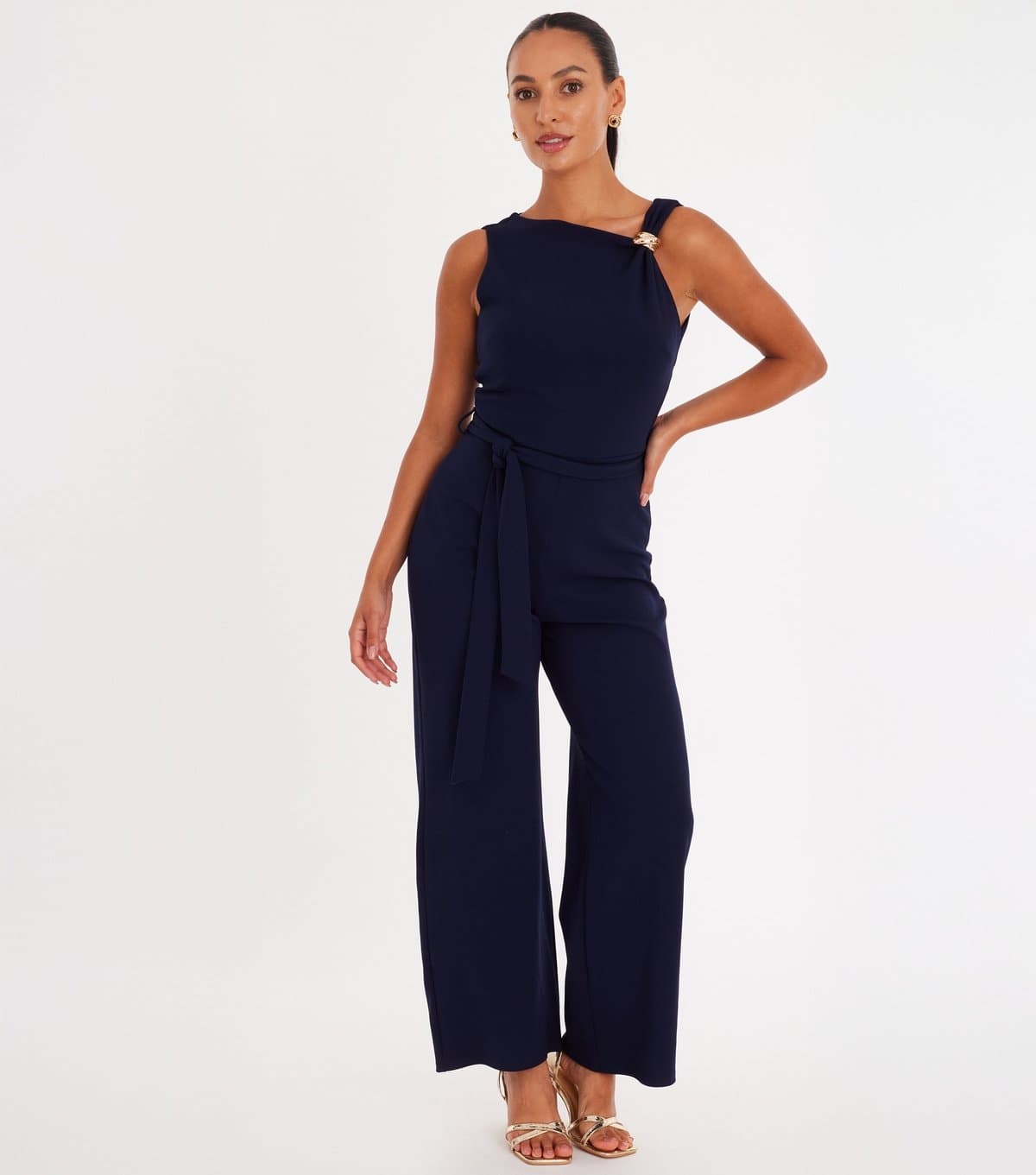 Quiz Women's Navy Scuba Jumpsuit Quiz New Look