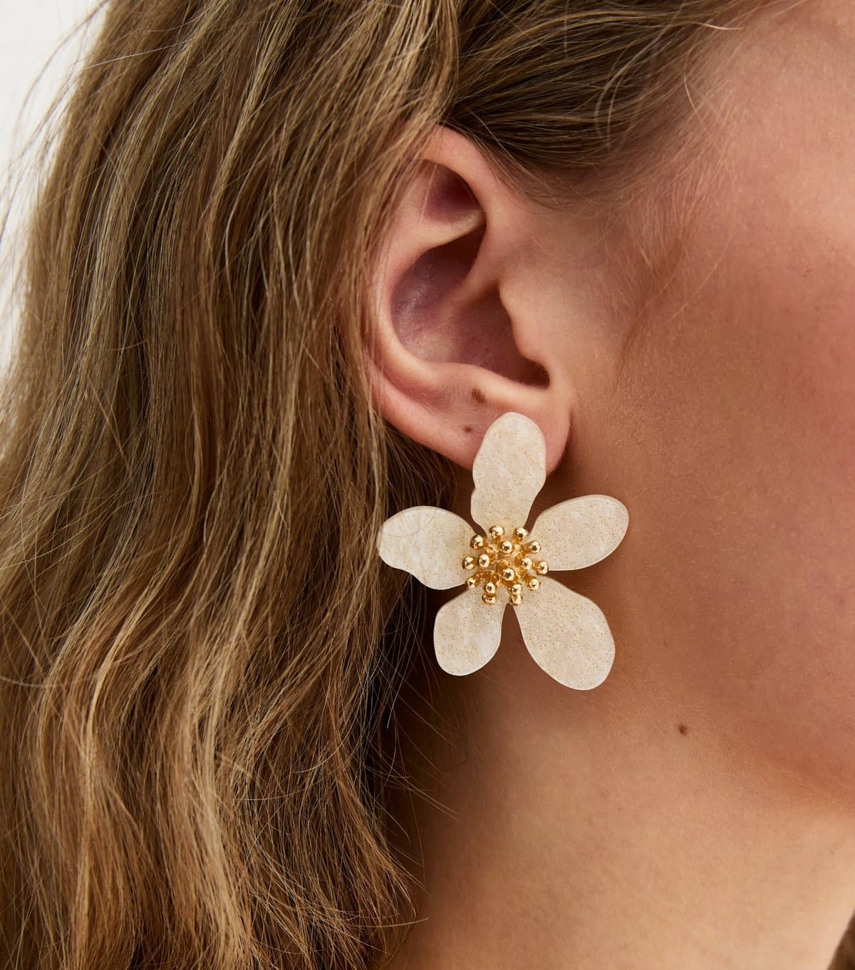 New Look Gold Floral Shaped  Earrings New Look
