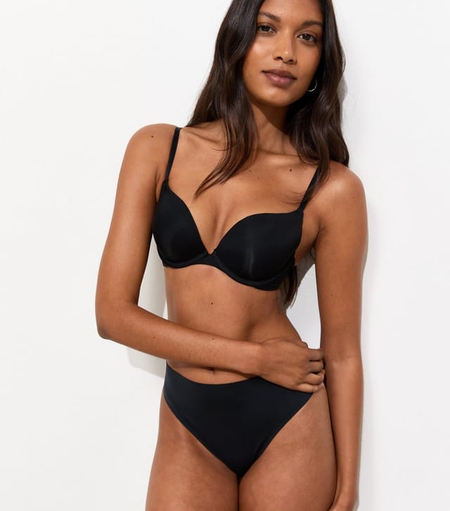 New Look Women's Black Microfibre Push Up Bra New Look - 3