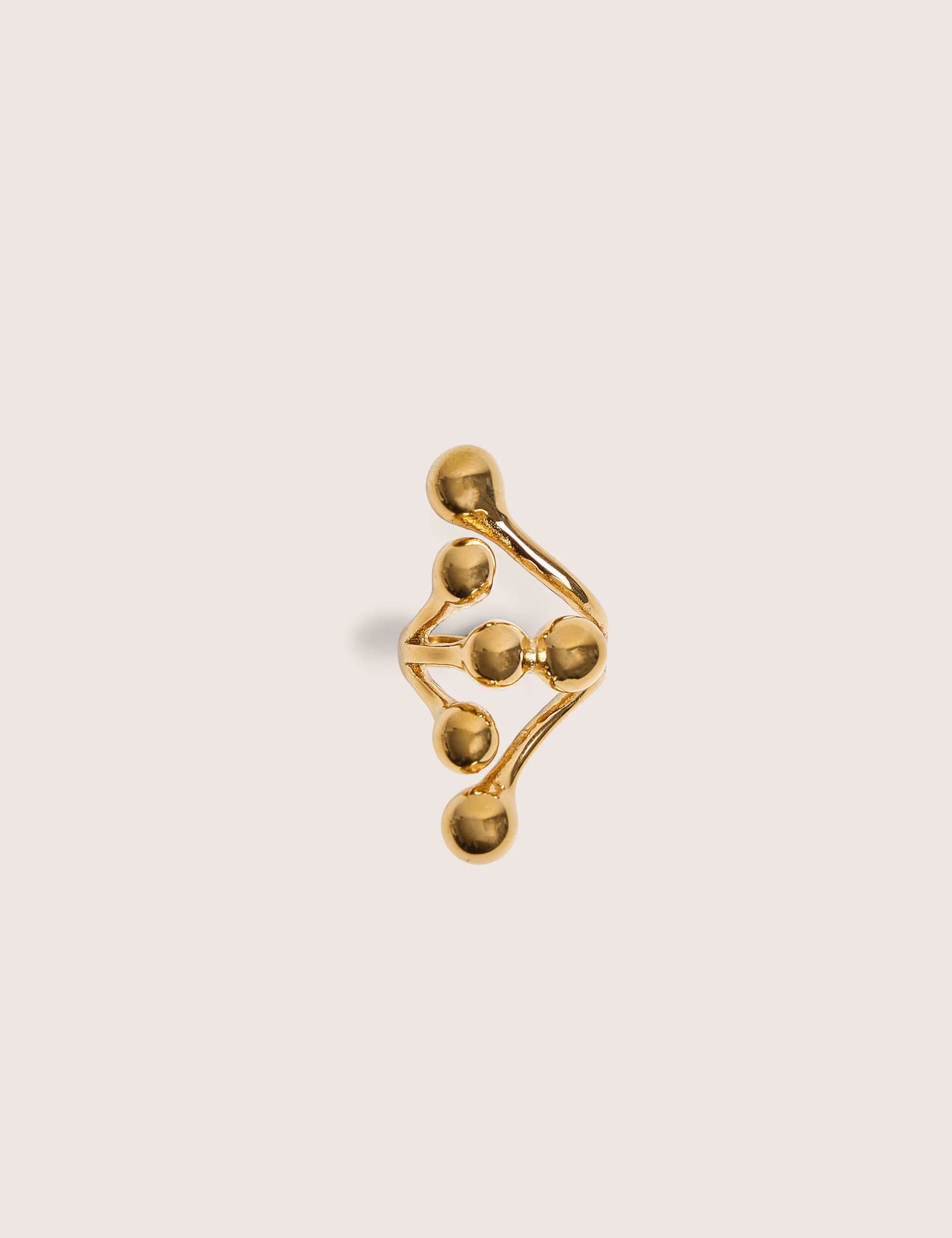 Public Desire Public Desire Layered Round Ball Detail Ring in Gold