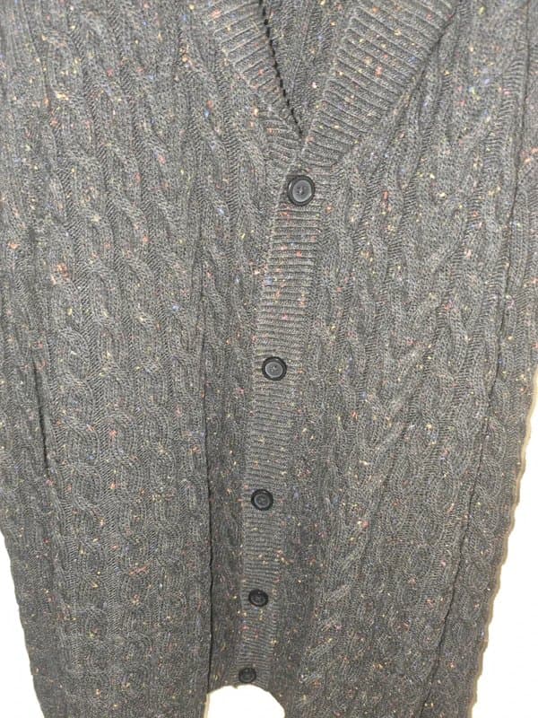 ASOS Design Mens black heavy knit cardigan