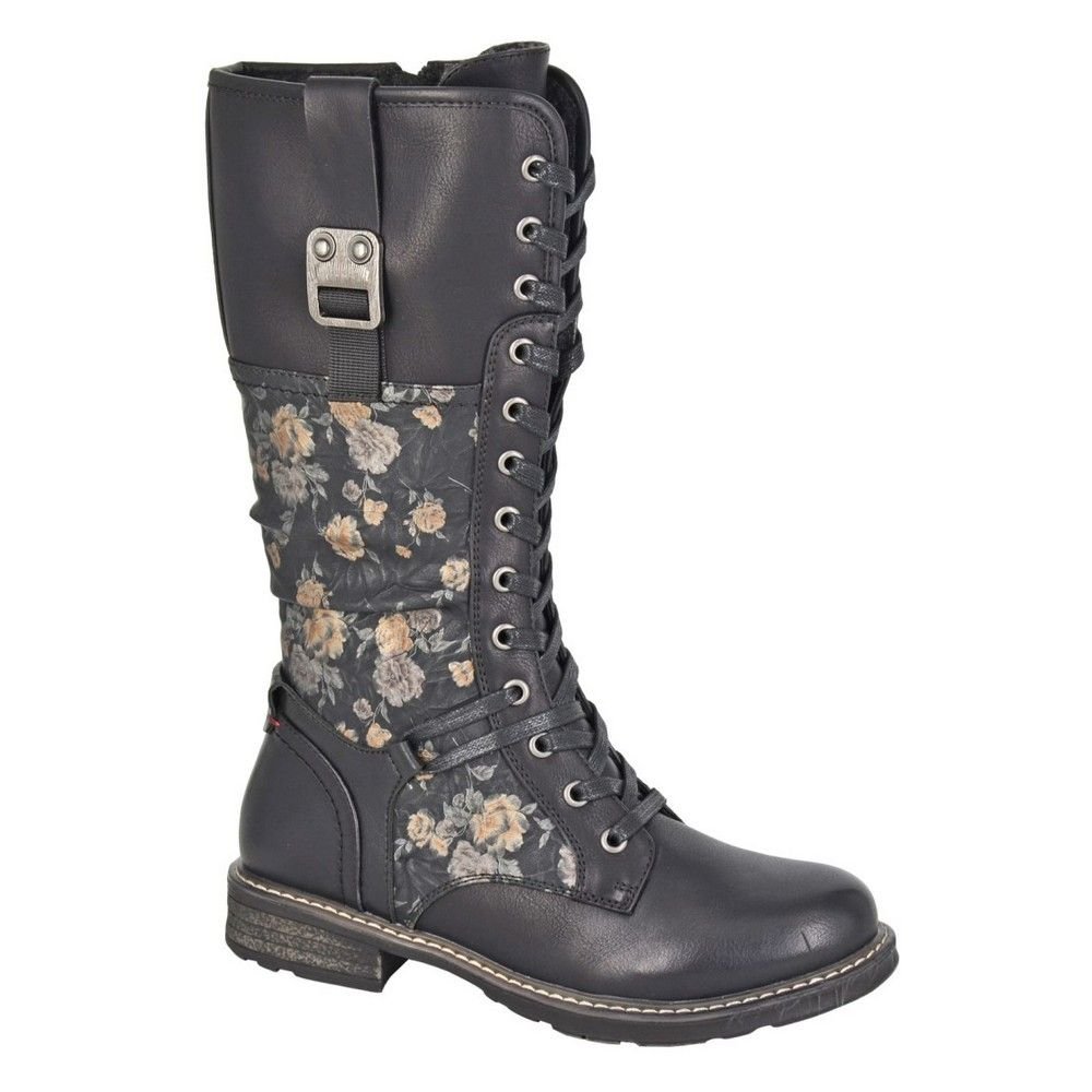 Cipriata Cipriata Men's Floral Calf Boots in Black - 2