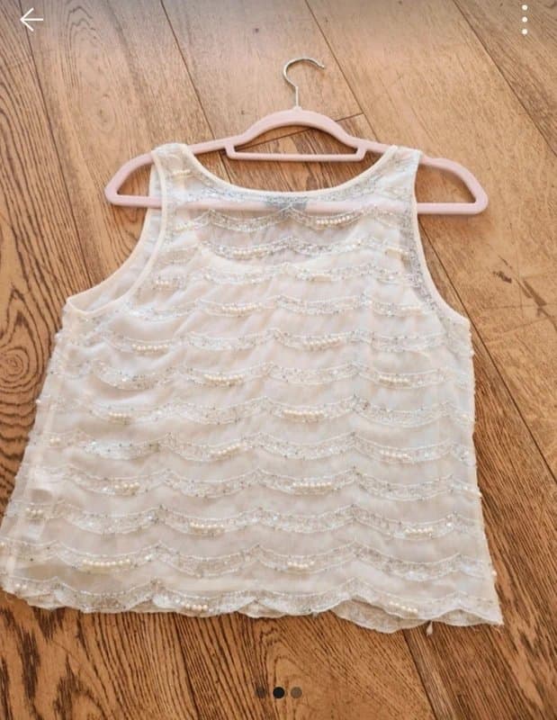 Topshop Topshop embellished beaded sequin top