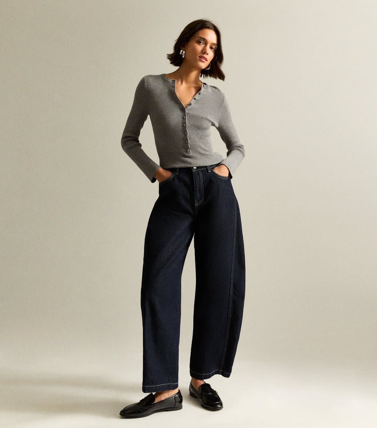 New Look New Look Navy Balloon Leg Denim Jeans