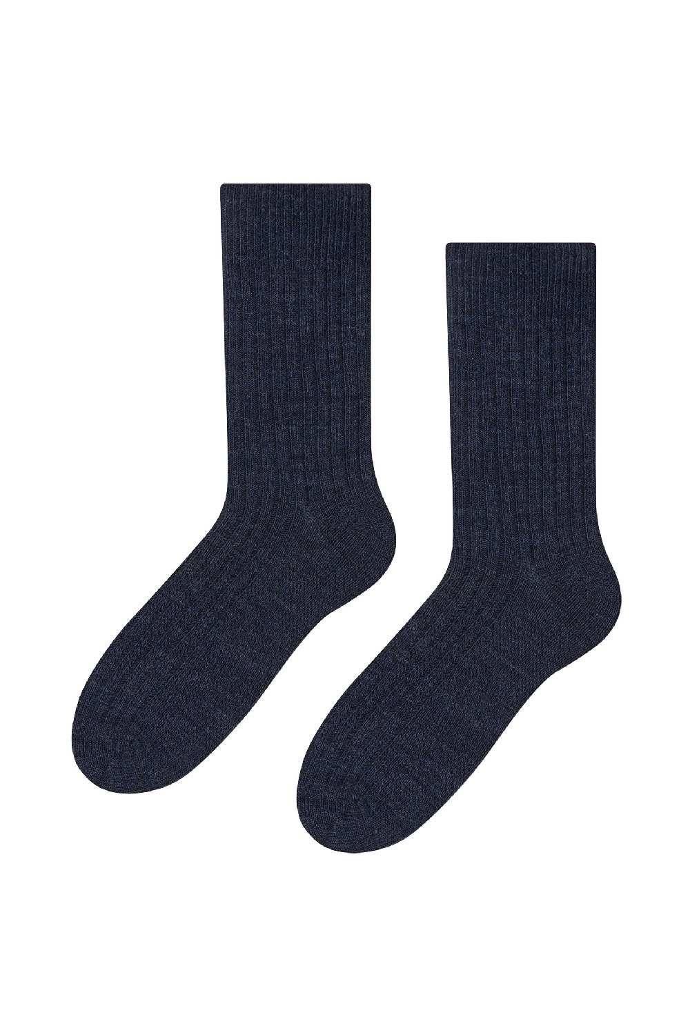 Steven Steven Men's Alpaca Wool Socks for Winter Knitted Crew Boot Socks in Grey - 2