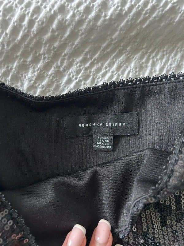 Bershka Sparkly sequin black set