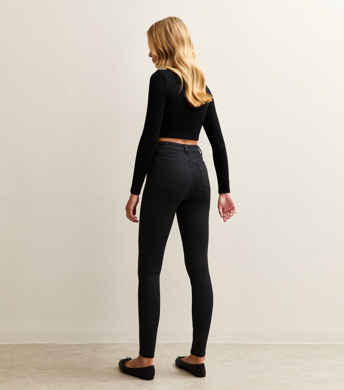 New Look Women's Stay Tall Black High Waist Hallie Super Skinny Jeans New Look - 4