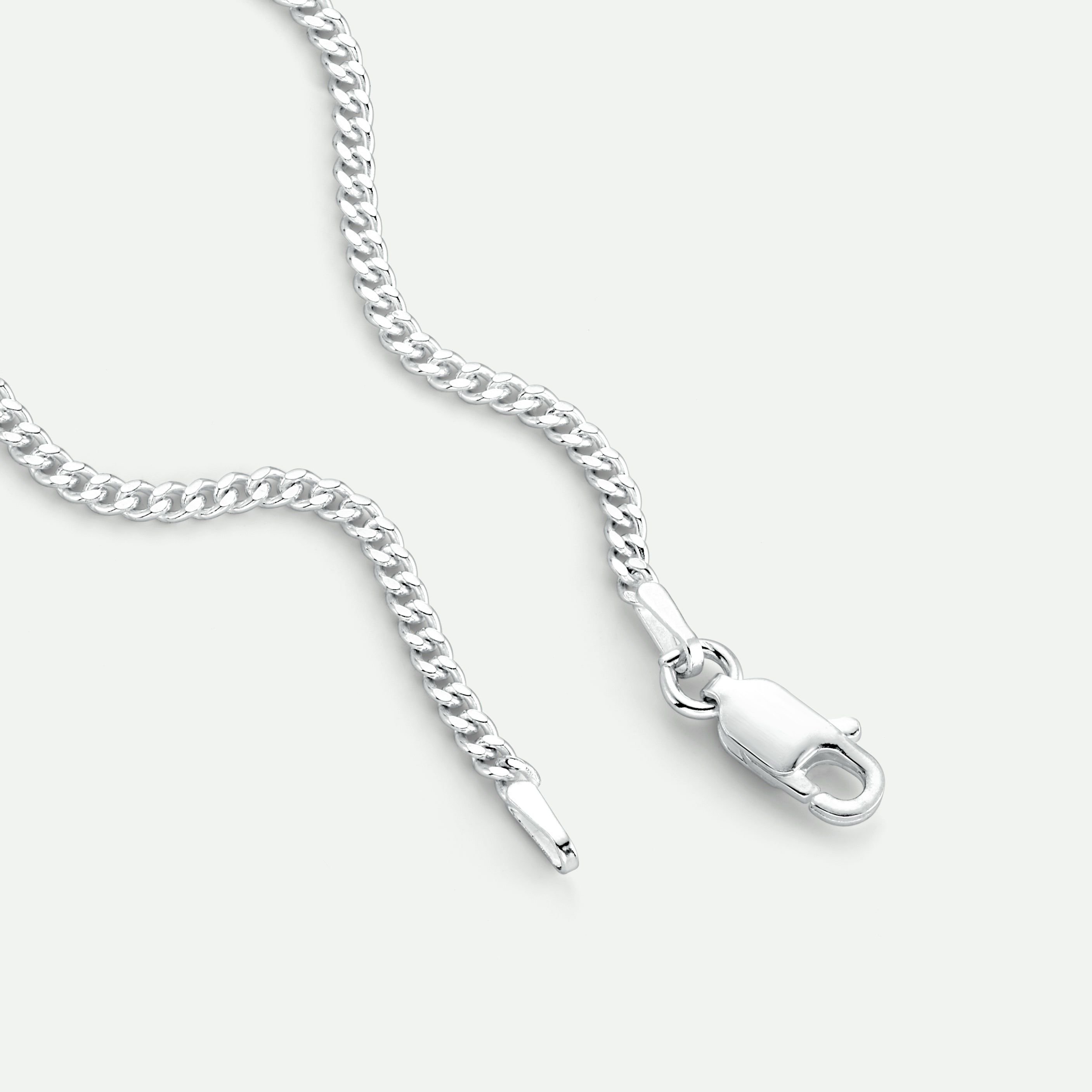 The Fine Collective The Fine Collective Women's Sterling Silver Curb Chain (2.8mm) Necklace 18 inch - 3