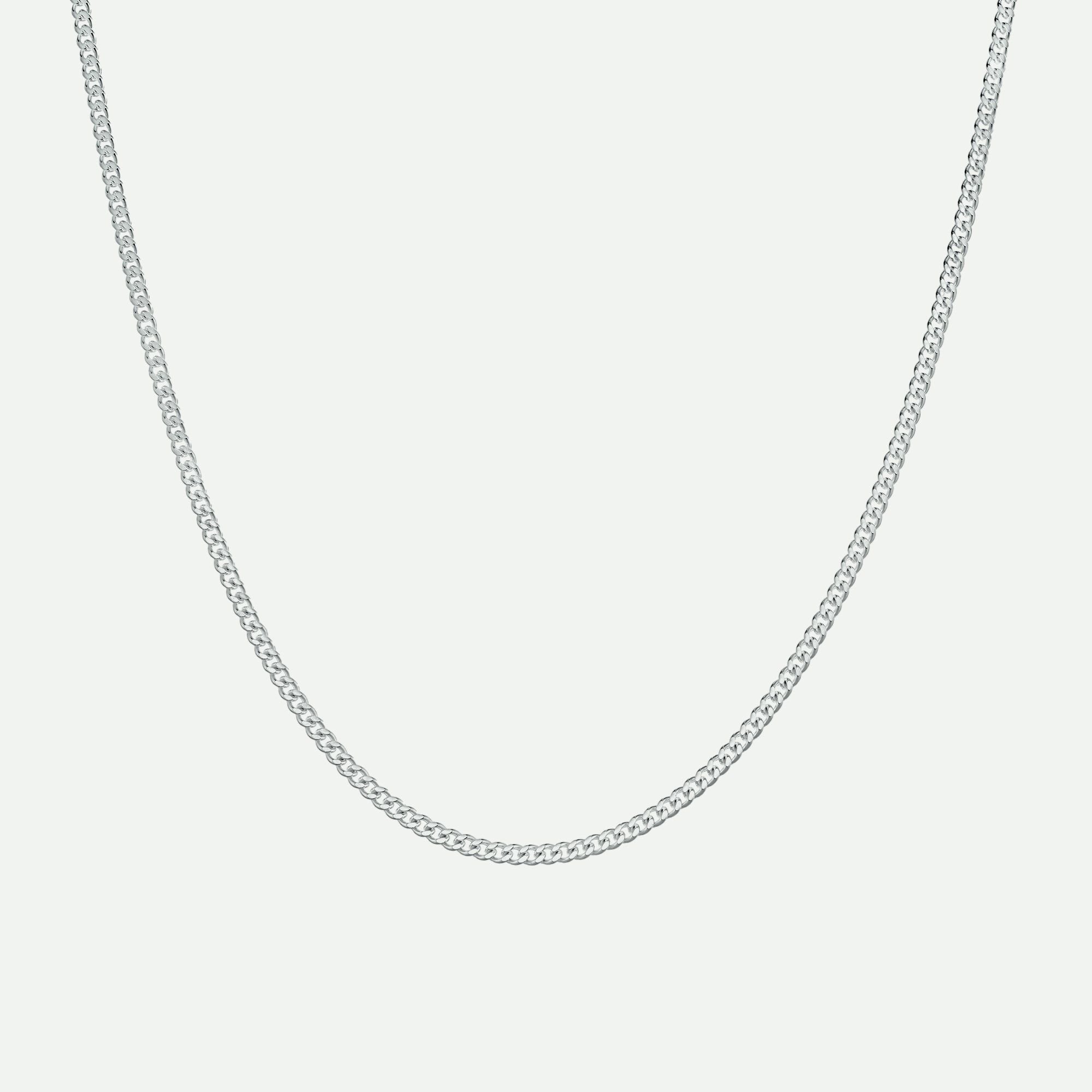 The Fine Collective The Fine Collective Women's Sterling Silver Curb Chain (2.8mm) Necklace 18 inch - 4