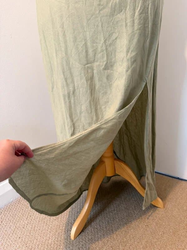 ASOS Design ASOS Design Sage Green Linen Blend Slip Maxi Dress, Summer Holidays Scandi Style - Size UK 18