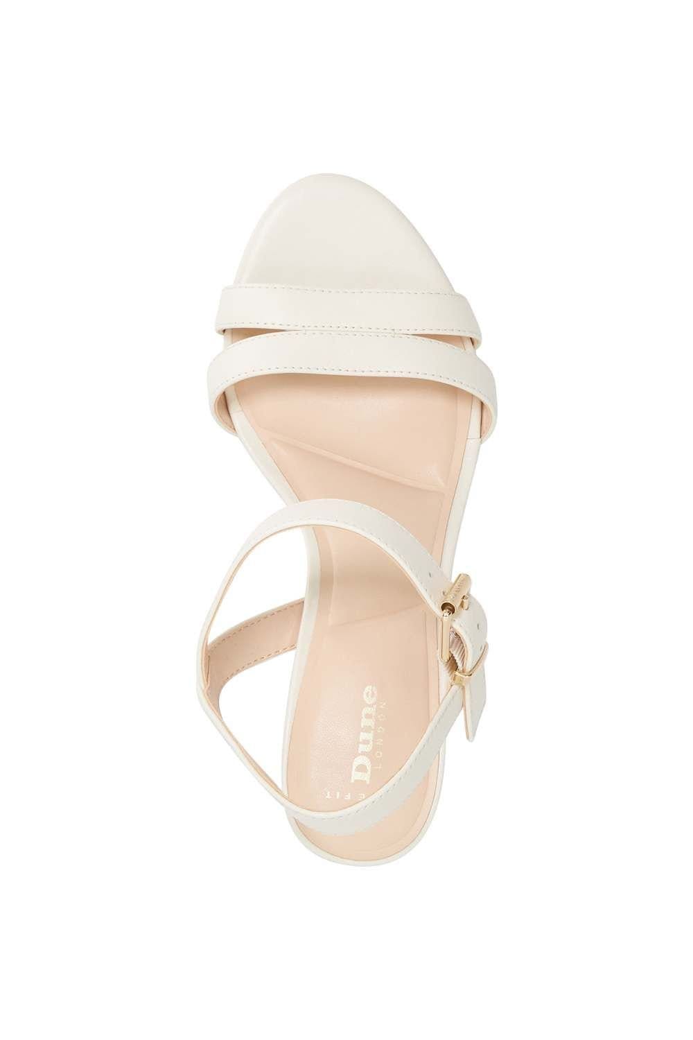 Dune London Dune London Women's Wide Fit 'Merisa' Leather Sandals in Natural - 4