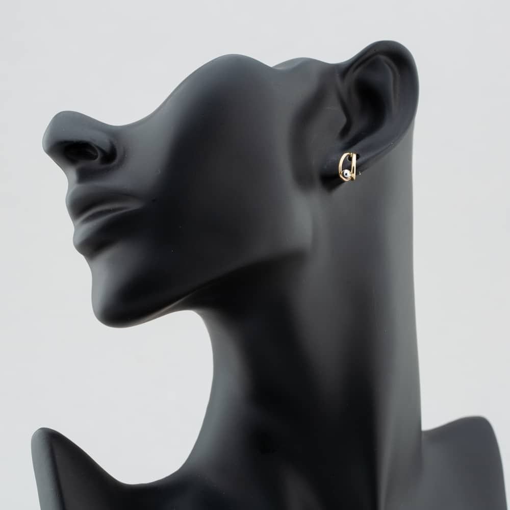 T.H.Baker T.H.Baker Women's 9ct Two Colour Gold Open Double Row Hoop Earrings GE2409 - 2