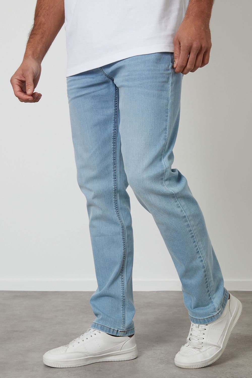 Threadbare Threadbare Men's 'Islington' Slim Fit Jeans With Stretch in Light Blue
