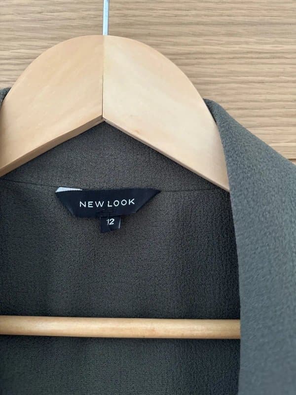 New Look Khaki long waist coat New Look size 12