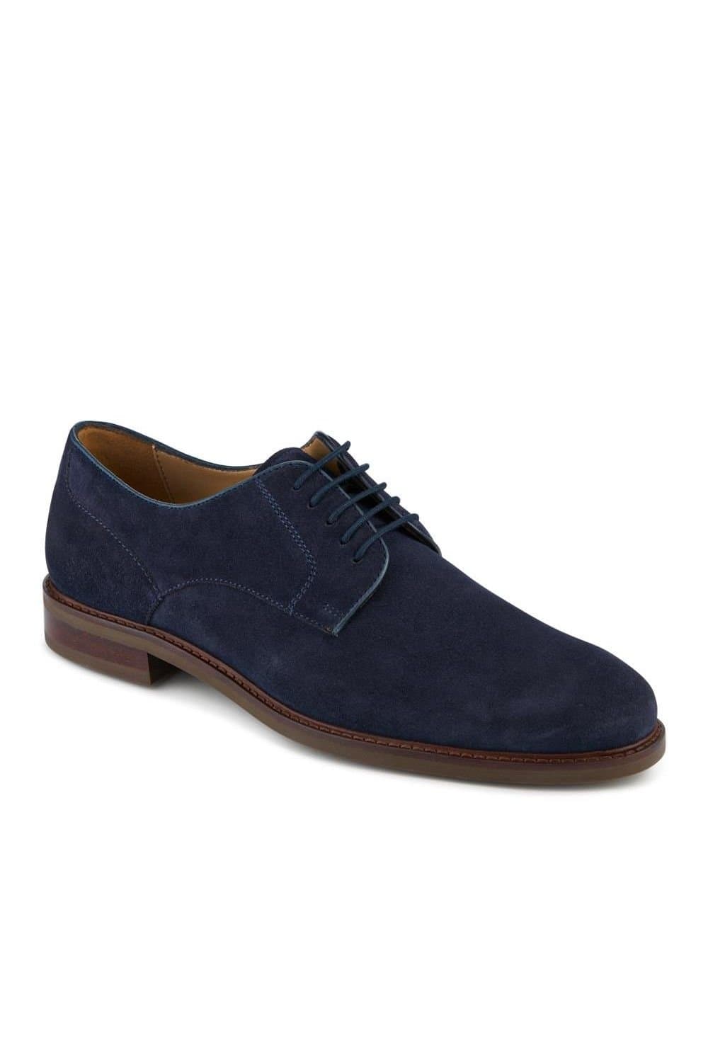 Jones Bootmaker Jones Bootmaker Men's Malachi Smart Casual Leather Lace Up Shoes in Blue
