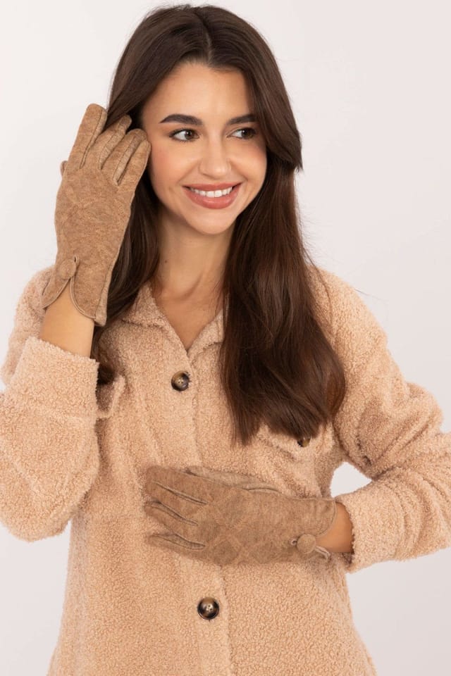 Love Lace Love Lace Women's Elegant Insulated Touchscreen Gloves Smooth Fit with Flower in Brown - 3