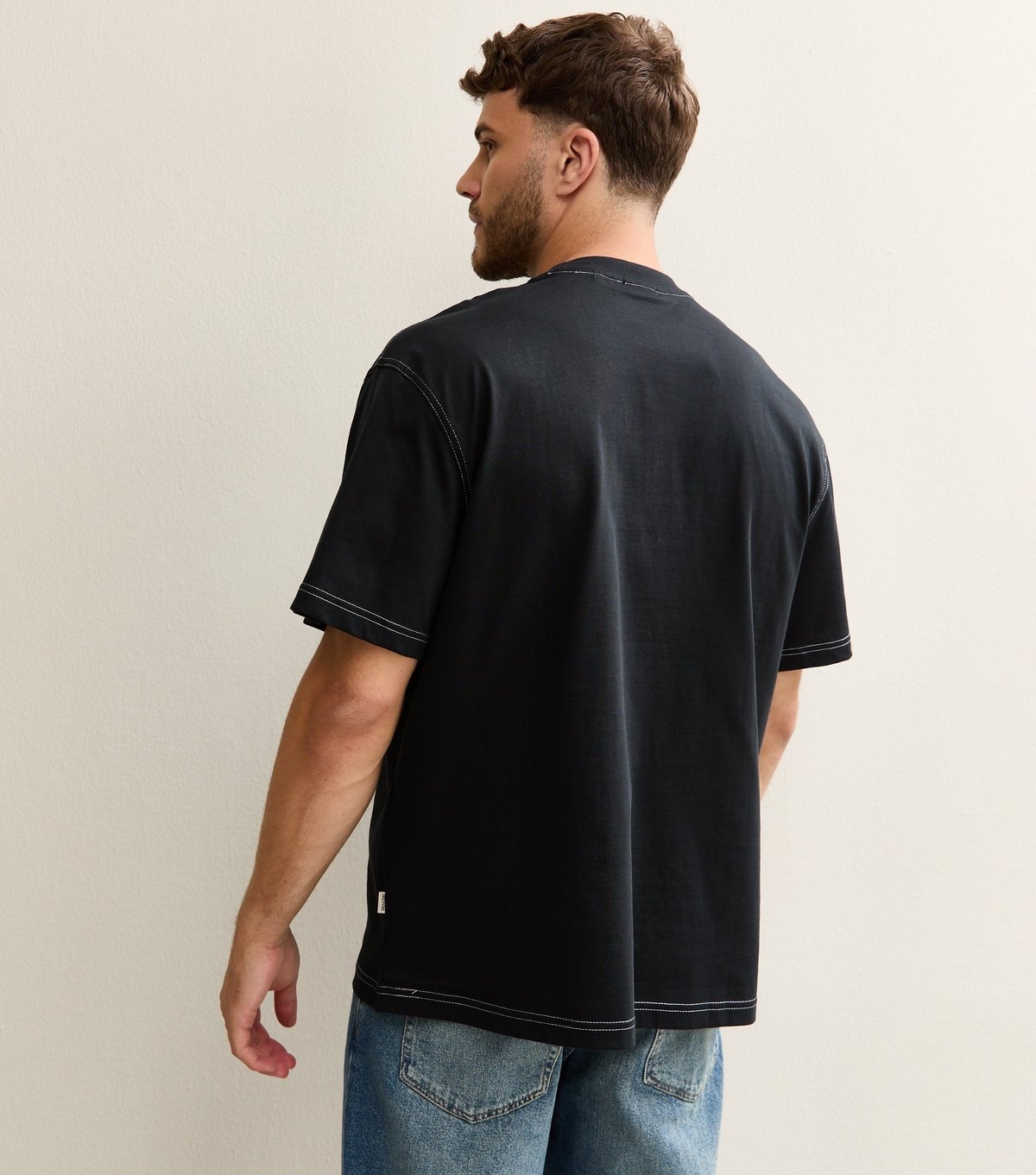 Only and Sons Men's Black Cotton Front Pocket T-Shirt Only and Sons New Look - 4